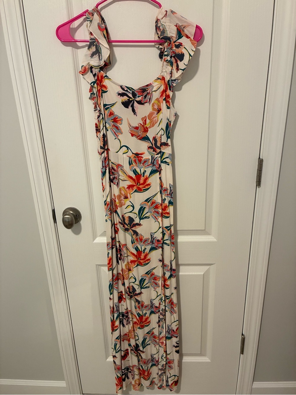 lovestitch Cream Maxi Dress with Multicolor Floral Print